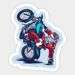 santa motorcycle Sticker